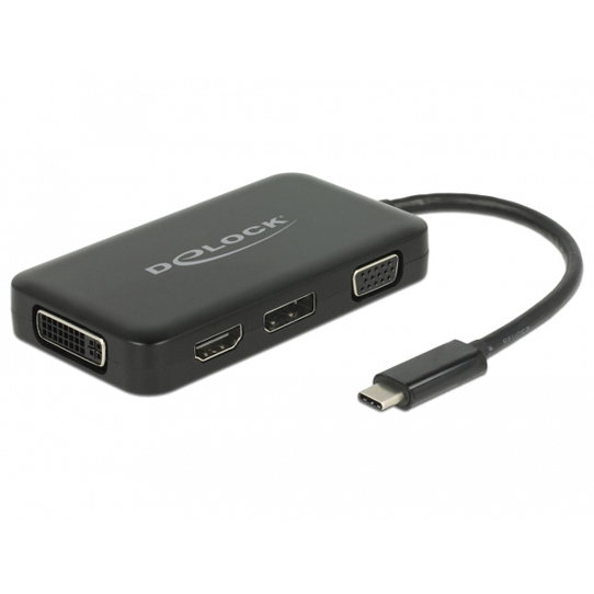 DeLOCK 63929 Laptop Dockingstation & Portreplikator USB 2.0 Type-C - Schwarz