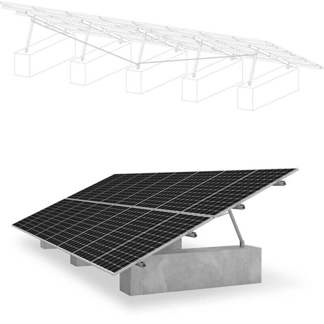 K2 Systems Montagekit P A-Rack 15/20/25° 1.3kN/qm - Professionelle Solarpanel-Halterung