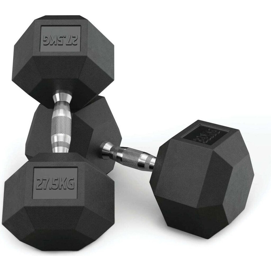 Atletica Hexagon Hantel Set 27,5 kg - Professionelles Fitness Zubehör für Muskeltraining